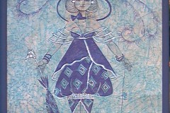 Yolanda Zerboni, La dama di porcellana (2004) - Tecnica mista su stoffa