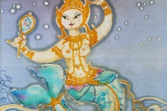 Yolanda Zerboni, La sirena d'oriente (2000) - Tecnica mista su stoffa