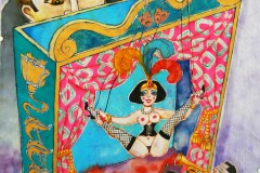 Yolanda Zerboni, Il sogno segreto degli uomini (2010) - Tecnica mista su stoffa