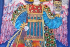 Yolanda Zerboni, Sacro Graal (2012) - Tecnica mista su stoffa