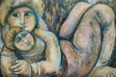 Yolanda Zerboni, Madonna con bambino (1980) - Tecnica mista